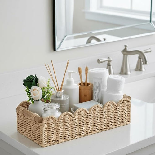 Scalloped Woven Basket