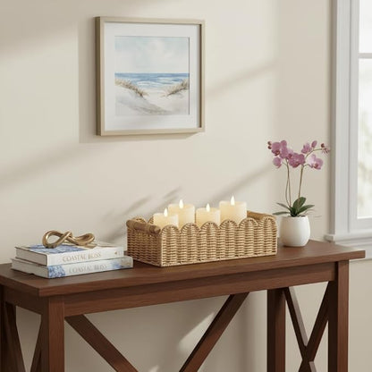 Scalloped Woven Basket
