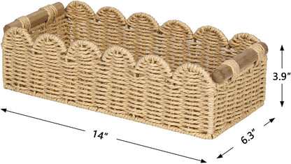 Scalloped Woven Basket