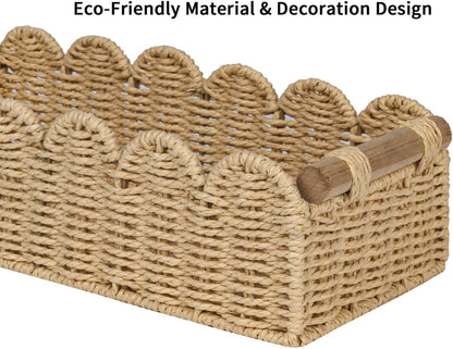 Scalloped Woven Basket