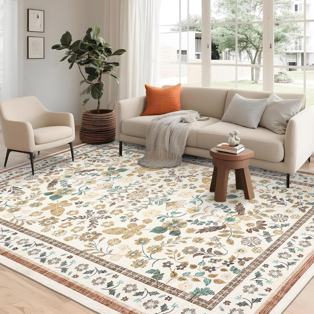 Floral Farmhouse Area Rug