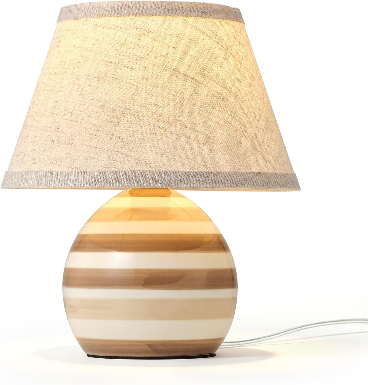 Striped Ceramic Table Lamp
