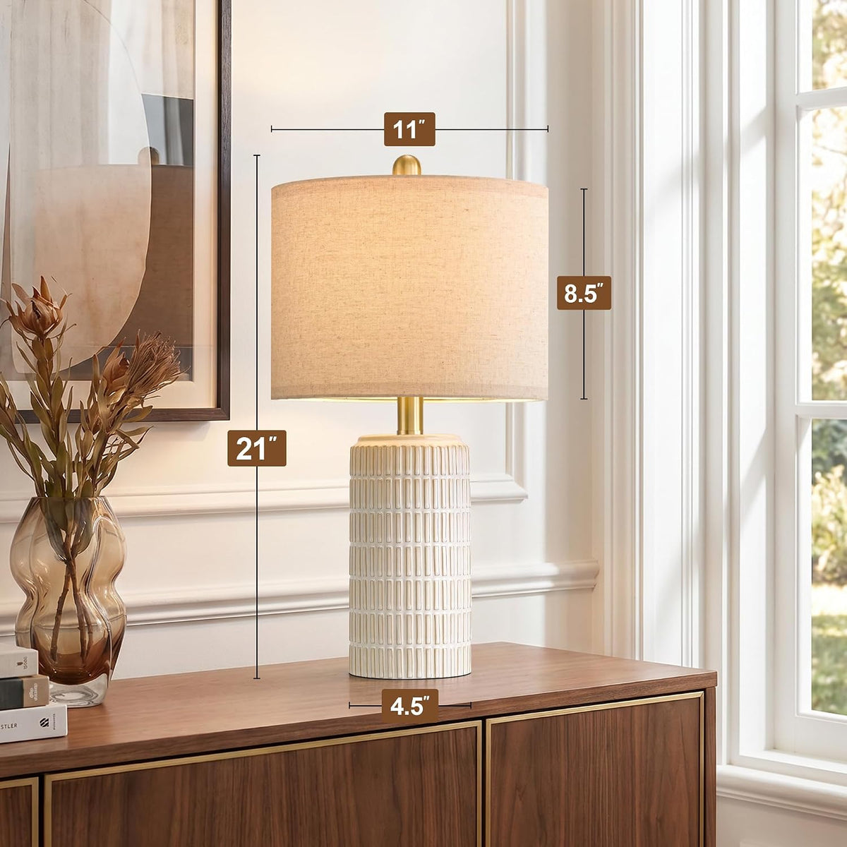 Ivory Ceramic Table Lamp