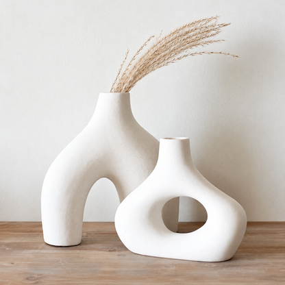 Sculptural Ceramic Vase Set