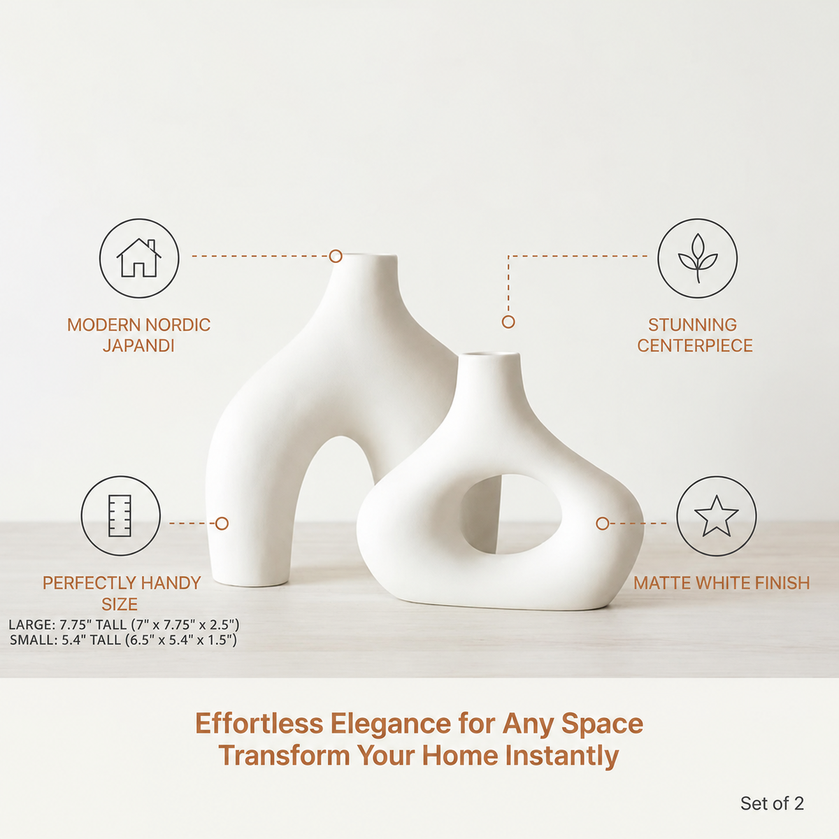 Sculptural Ceramic Vase Set
