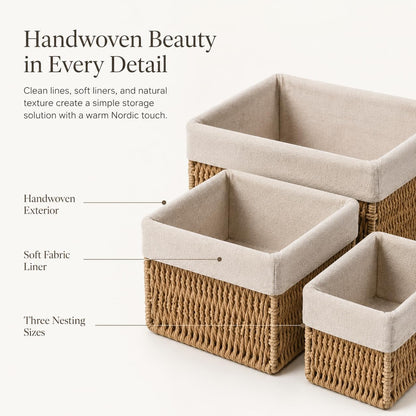 Woven Storage Basket Set