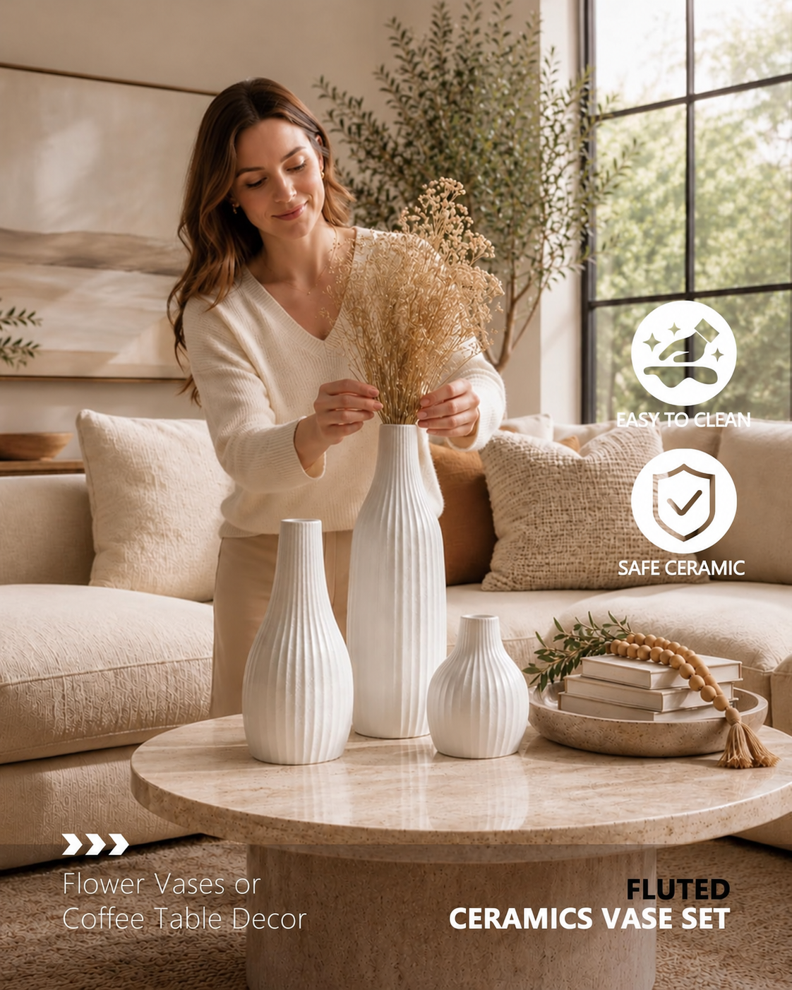Minimalist Ceramic Vase Set