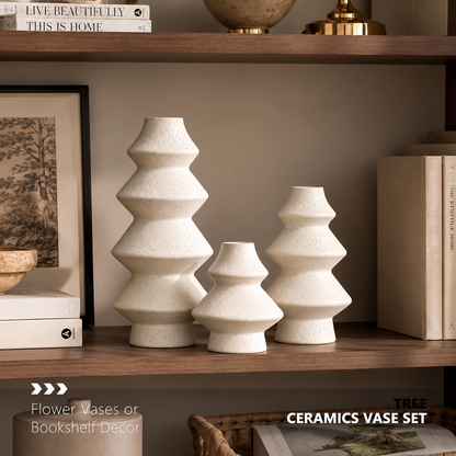 Pine Tree Ceramic Vase Set