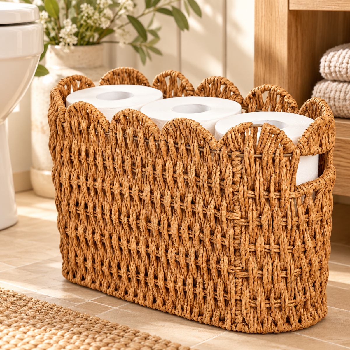 Scalloped Floor Basket